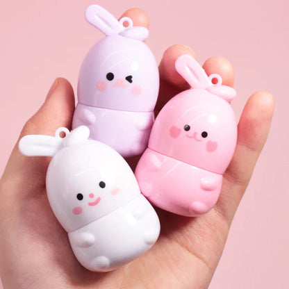 Cute rabbit color changing moisturizing lip balm